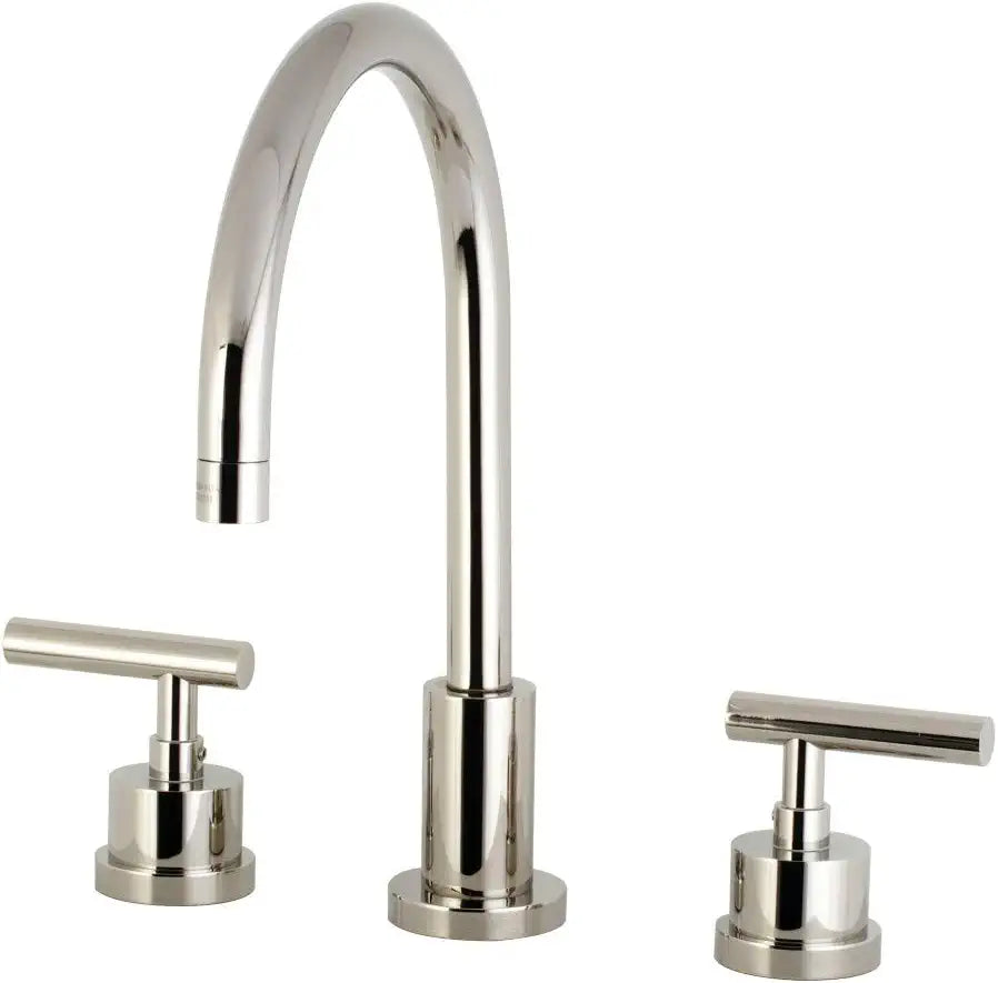 Kingston Brass KS8926CML Manhattan Widespread Bathroom Faucet, Polished Nickel