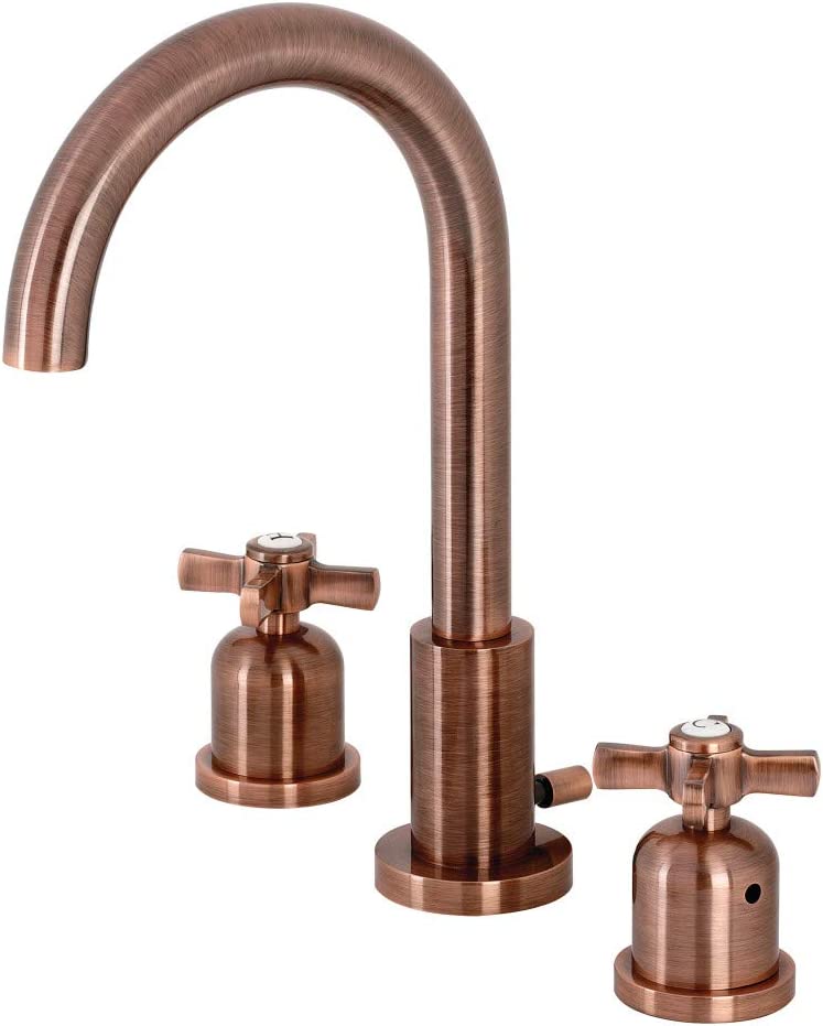 Kingston Brass FSC892ZXAC Millennium Widespread Bathroom Faucet, Antique Copper