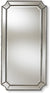 Baxton Studio Romina Art Deco Antique Silver Finished Accent Wall Mirror