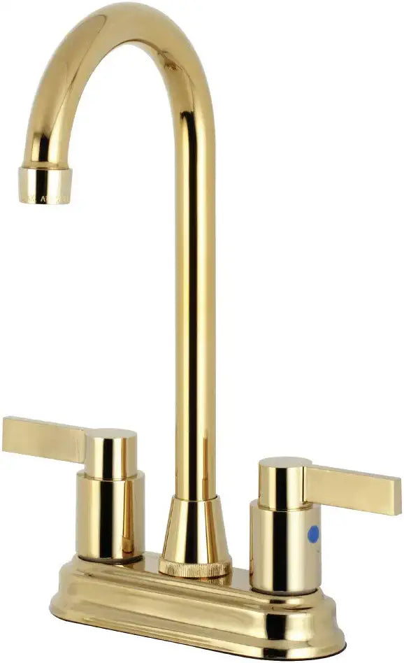 Kingston Brass KB8492NDL NuvoFusion Bar Faucet, Polished Brass