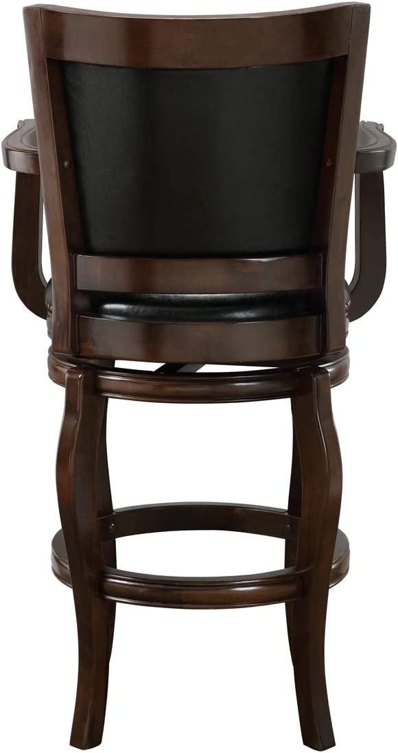 Boraam Jones Bar Height Memory Swivel Stool, 29-Inch, Cappuccino