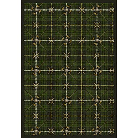Joy Carpets Sports Fan Saint Andrews Area Rugs, 64-Inch by 92-Inch by 0.36-Inch, Pine