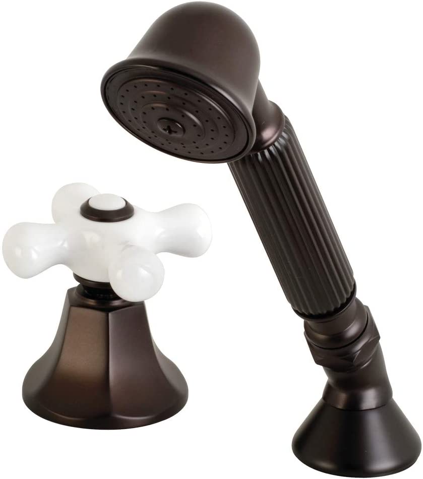 Kingston Brass KSK4305PXTR Deck Mount Hand Shower with Diverter for Roman Tub Faucet, Oil Rubbed Bronze