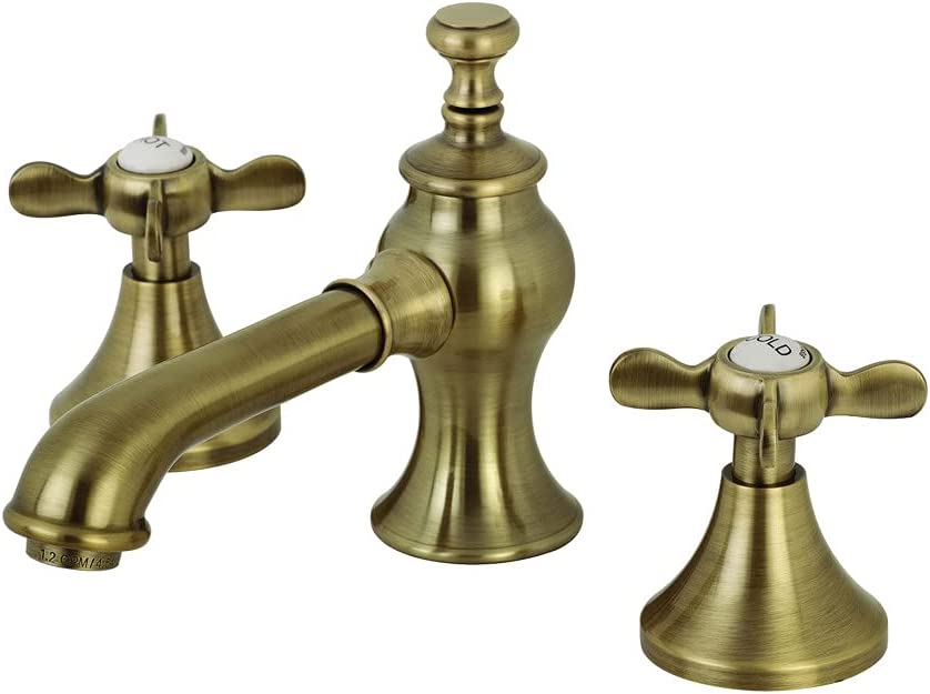 Kingston Brass KC7063BEX Essex 8 in. Widespread Bathroom Faucet, Antique Brass