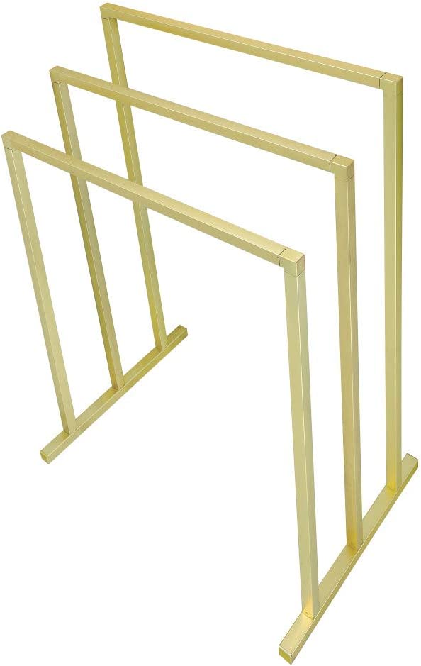 Kingston Brass SCC8287 Edenscape Freestanding Towel Rack, Brushed Brass