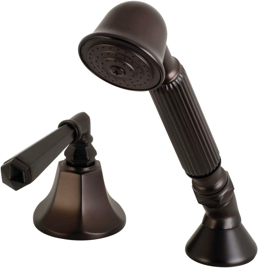 Kingston Brass KSK4305HLTR Deck Mount Hand Shower with Diverter for Roman Tub Faucet, Oil Rubbed Bronze