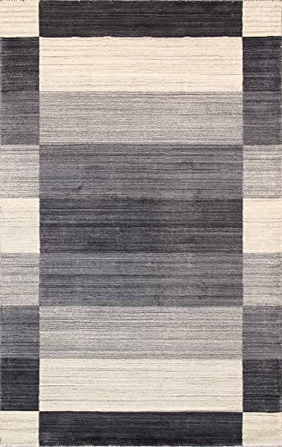 Pasargad Home Gramercy Collection Hand-Loomed Silk & Wool Ivory Area Rug- 8 FT 9 Inches X 11 FT 9 Inches