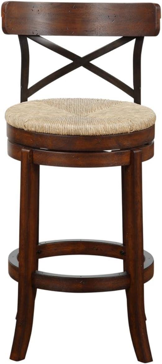 Boraam Myrtle Bar Height Stool, 29-Inch, Mahogany