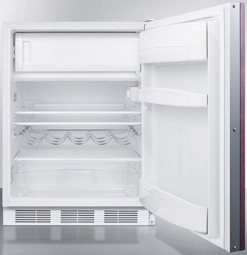 Summit Appliance CT661WBIIFADA ADA Compliant Built-in Undercounter Refrigerator-Freezer for Residential Use, Cycle Defrost with Deluxe Interior, Panel-ready Door and White Cabinet