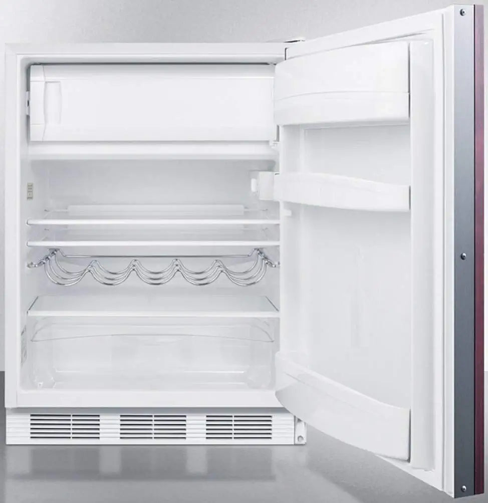 Summit Appliance CT661WBIIF Built-in Undercounter Refrigerator-Freezer for Residential Use, Cycle Defrost with Deluxe Interior, Panel-ready Door and White Cabinet (Panel Not Included)