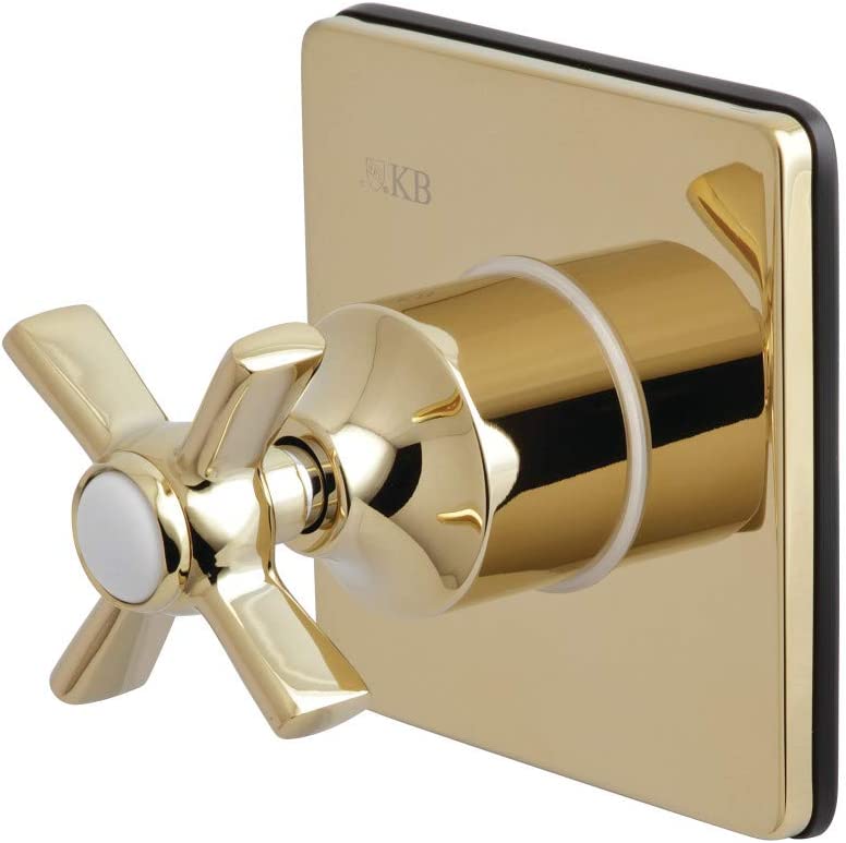 Kingston Brass KS3042ZX Three-Way Diverter Valve with Trim Kit, Polished Brass