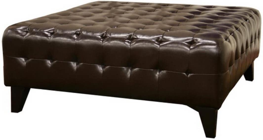 Baxton Studio TA1235-Dark Storage-Ottomans, Large, Dark Brown