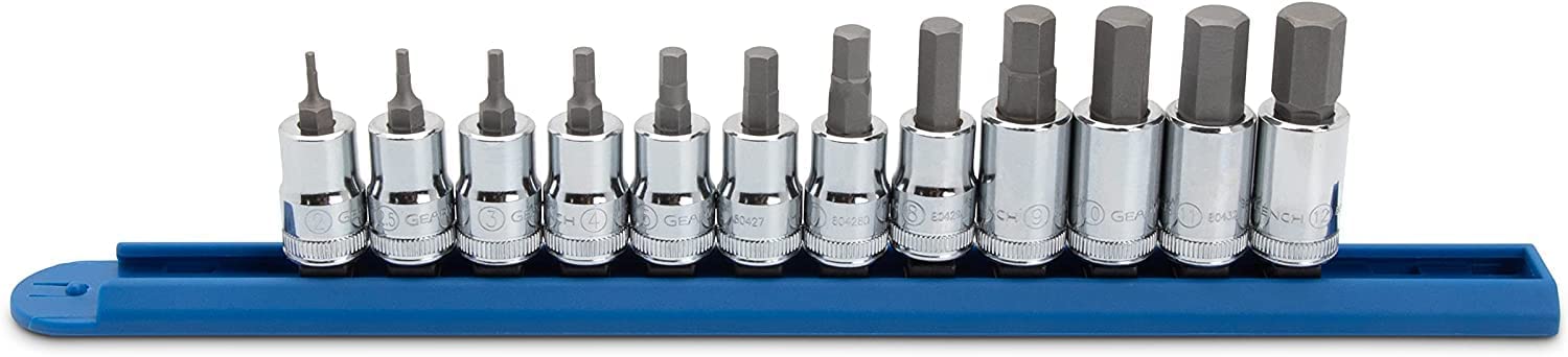 GEARWRENCH 12 Pc. 3/8&#34; Drive Hex Bit Socket Set, Metric - 80580