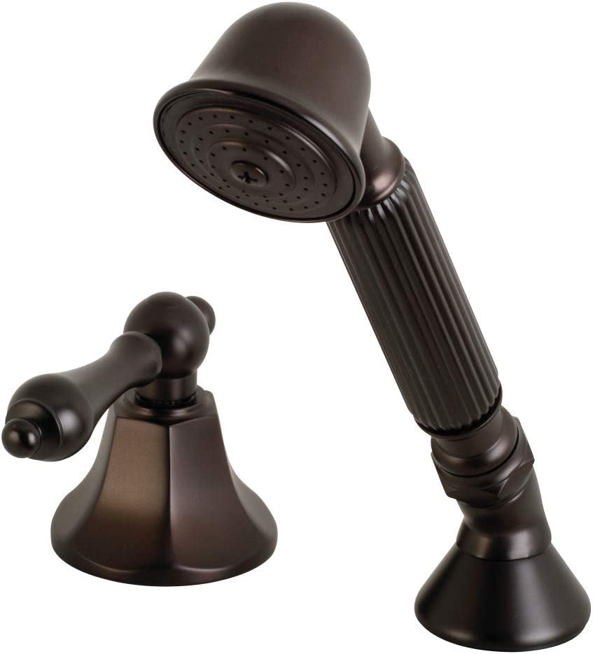 Kingston Brass KSK4305ALTR Deck Mount Hand Shower with Diverter for Roman Tub Faucet, Oil Rubbed Bronze