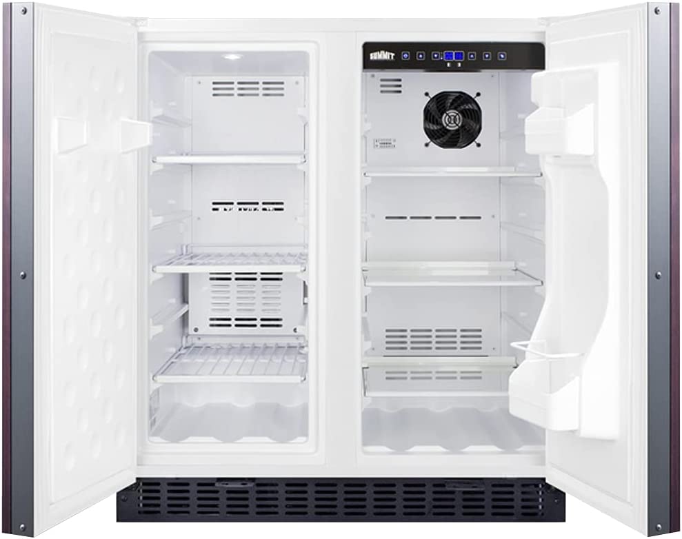 FFRF3075WIF 30&#34; Side-by-Side Compact Refrigerator and Freezer with 5.4 cu. ft. Capacity LED Lighting Frost Free Operation High Temperature and Open Door Alarm in Panel Ready with White Cabinet