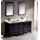 Fresca Oxford 60&#34; Espresso Traditional Double Sink Bathroom Cabinets w/Top &amp; Sinks