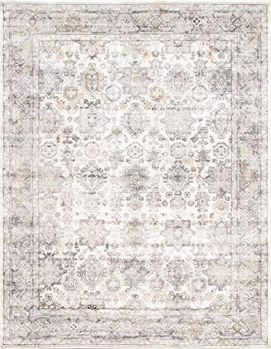 Pasargad Home Amadeus Design Power Loom Area Rug- 6 foot 0 inches X 9 foot 0 inches Ivory
