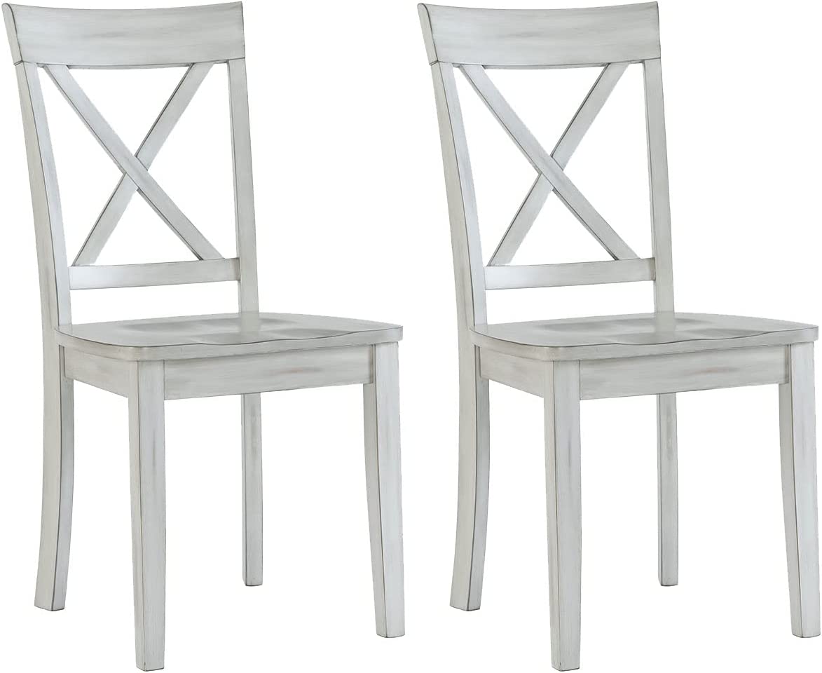 Boraam Jamestown Dining Chair, Set of 2, Antique White