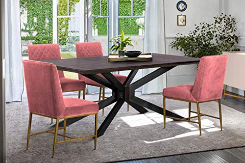 Armen Living Pirate and Pink Memphis 5 Piece Modern Dining Set