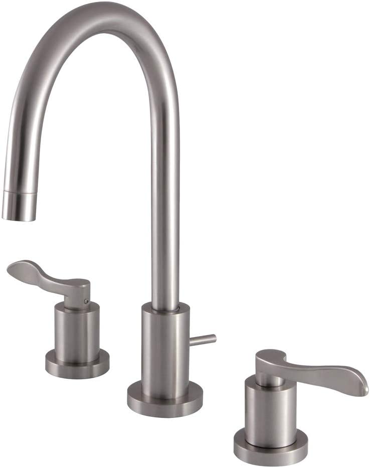 Kingston Brass KS8958DFL Widespread Bathroom Faucet, Brushed Nickel