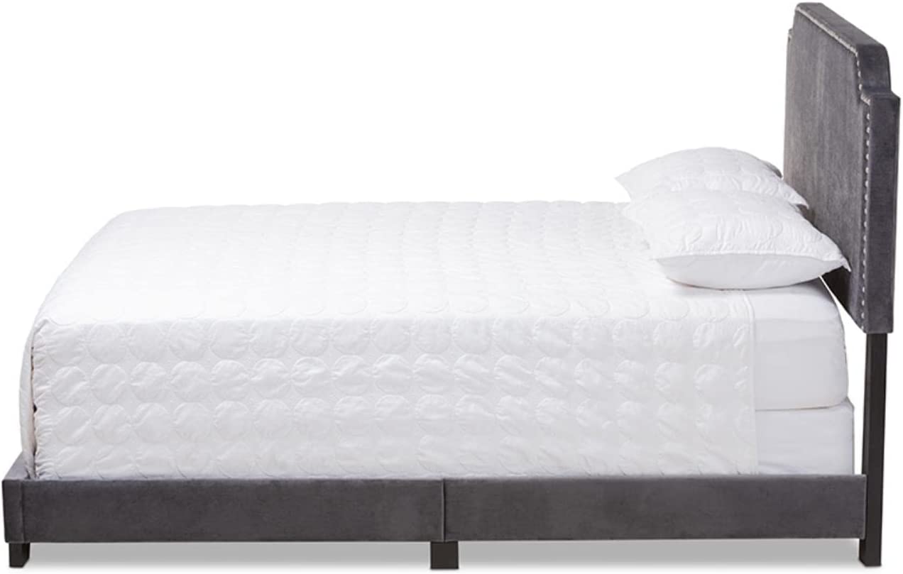 Baxton Studio Darcy Luxe and Glamour Velvet Upholstered Bed