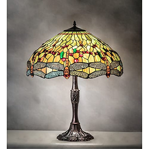26 inches High Tiffany Hanginghead Dragonfly Table Lamp