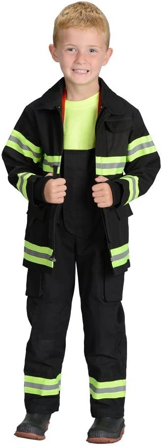 Aeromax Jr. LOS ANGELES Fire Fighter Suit, Black, Size 8/10. The best #1 - Award Winning firefighter suit. The most realistic bunker gear for kids everywhere. Just like the real gear!
