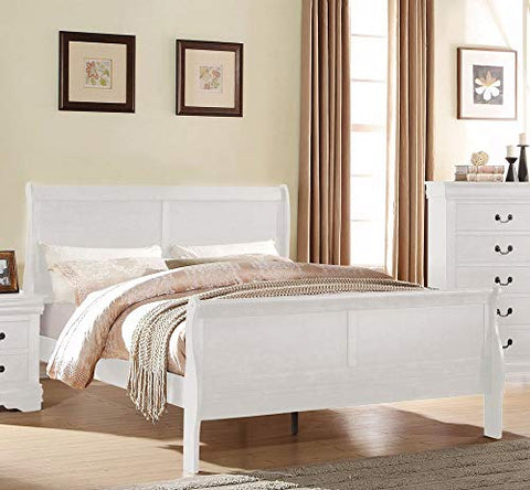 Louis Philippe White Twin Bed (FB 29H) - 23845T