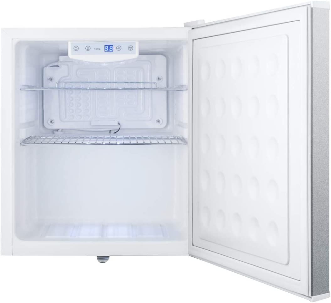 Summit Appliance FFAR25L7CSS Commercial 17&#34; Wide Compact All-Refrigerator, Stainless Steel Exterior, Digital Thermostat, Factory-installed Lock, Automatic Defrost, LED Lighting, Adjustable Shelve