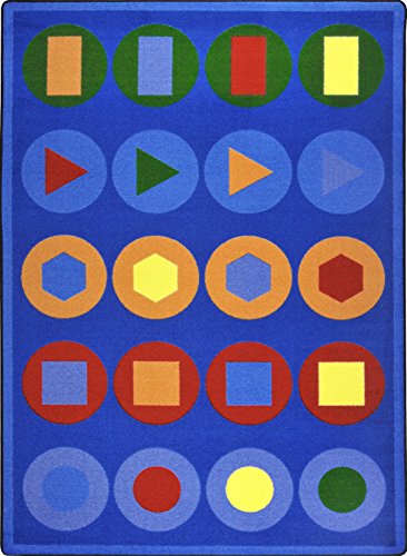 Joy Carpets Kaleidoscope Encircled Whimsical Area Rugs, 64-Inch by 92-Inch by 0.36-Inch, Multicolored