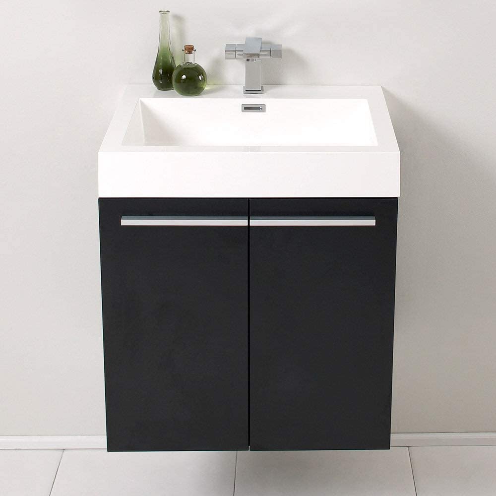 Fresca Alto 23&#34; Black Modern Bathroom Cabinet w/Integrated Sink