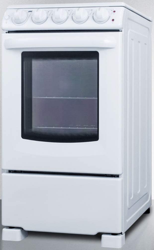 Summit REX2051WRT 20&#34;&#34; Freestanding Electric Range with 4 Elements 2.3 cu. ft. Oven Capacity Smooth Ceramic Glass Top ADA Compliant Hot Surface Indicator in White