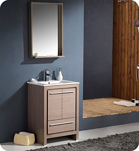Fresca Allier 24" Gray Oak Modern Bathroom Cabinet