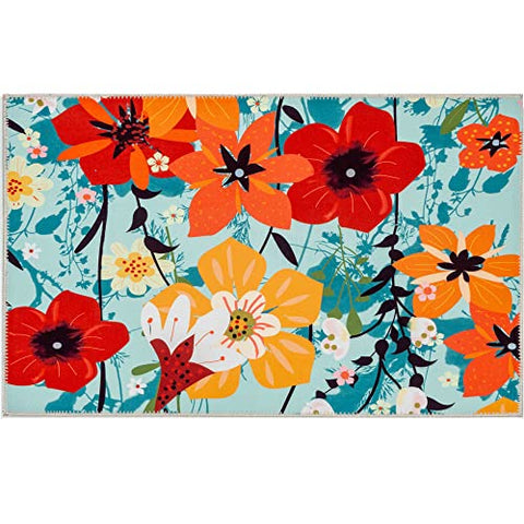 WILDFLOWER GARDEN ON TEAL