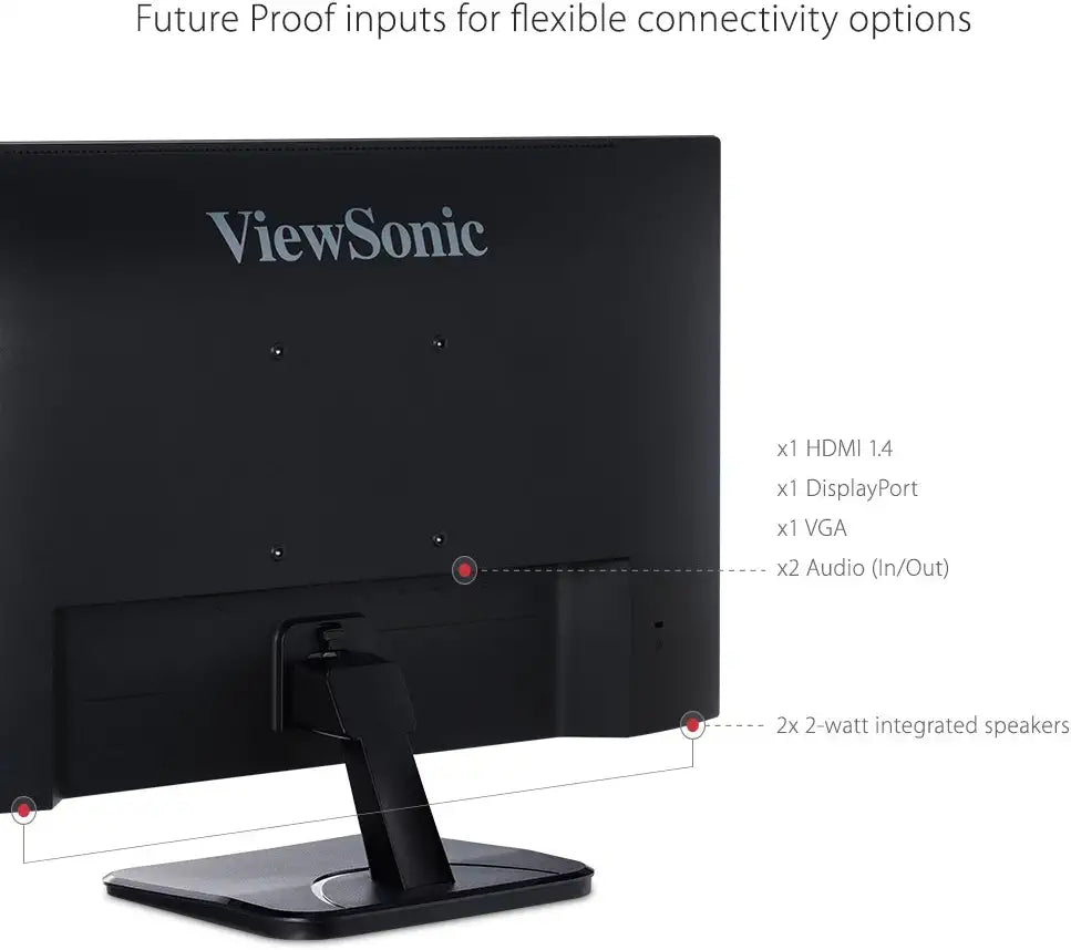 ViewSonic VA2756-MHD 27 Inch IPS 1080p Monitor with Ultra-Thin Bezels, HDMI, DisplayPort and VGA Inputs for Home and Office