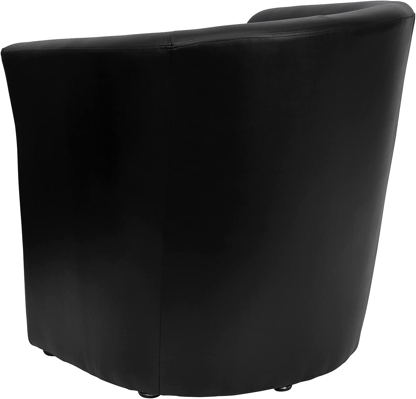 Flash Furniture Black LeatherSoft Barrel-Shaped Guest Chair