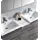 Fresca Lazzaro 60&#34; Glossy Ash Gray Free Standing Double Sink Modern Bathroom Vanity w/Medicine Cabinet