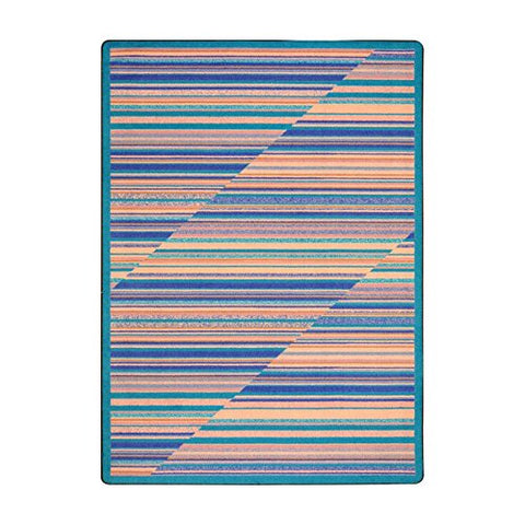 Joy Carpets Kid Essentials Rhythm Teen Area Rugs, 46-Inch by 64-Inch by 0.36-Inch, Water