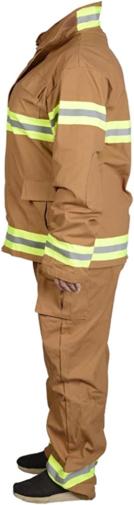 Aeromax Adult Fire Fighter Los Angeles Suit, Large, Tan
