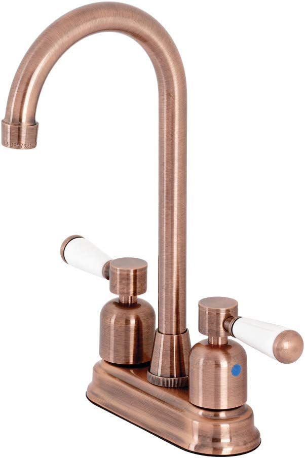 Kingston Brass KB849DPLAC Paris Bar Faucet, Antique Copper