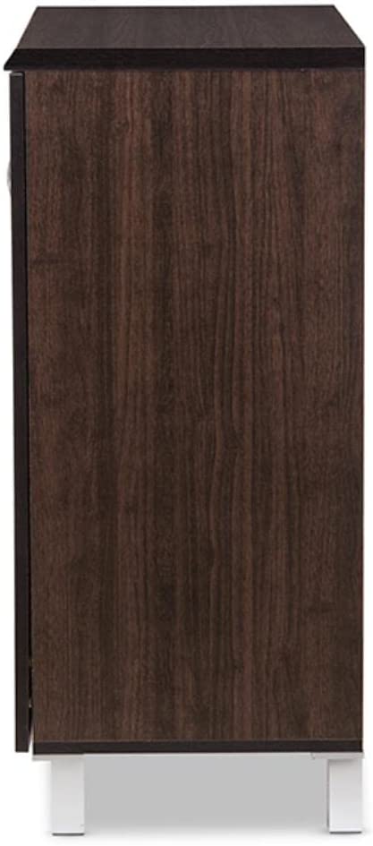 Baxton Studio Wholesale Interiors Excel Sideboard Storage Cabinet, Dark Brown