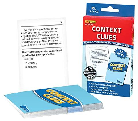 Edupress Context Clues Practice Cards, Levels 3.5-5.0