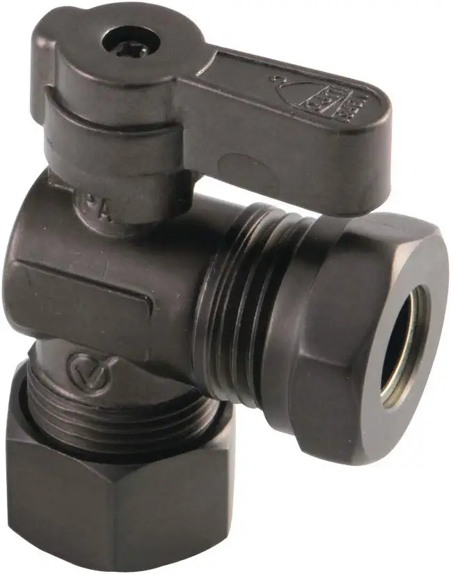 Kingston Brass KF5430ORB 5/8-Inch Comp X 1/2-Inch &amp; 7/16-Inch OD Slip Joint Angle Stop Valve, Oil Rubbed Bronze