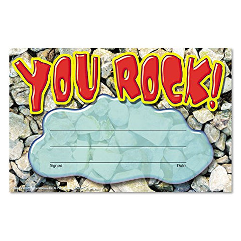 Trend T81401 Recognition Awards, You Rock, 8 1/2W by 5 1/2H, 30/Pack