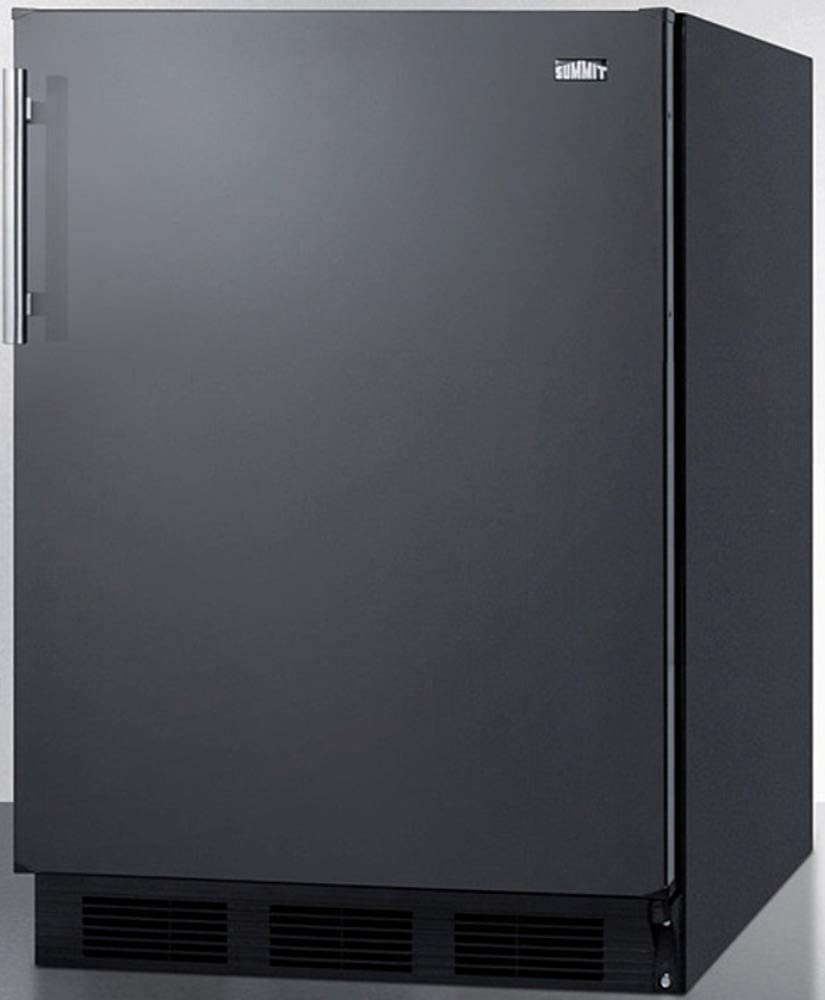Summit Appliance CT663BKADA ADA Compliant Freestanding Refrigerator-Freezer for Residential Use, Cycle Defrost with Deluxe Interior and Black Finish, Adjustable glass Shelves, Dual Evaporator