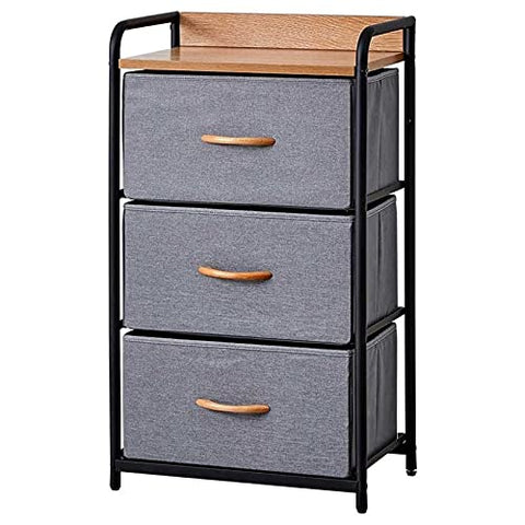Querencia Gray Finish 3-Drawer Chest of Drawers (18 in W. X 29 in H.)