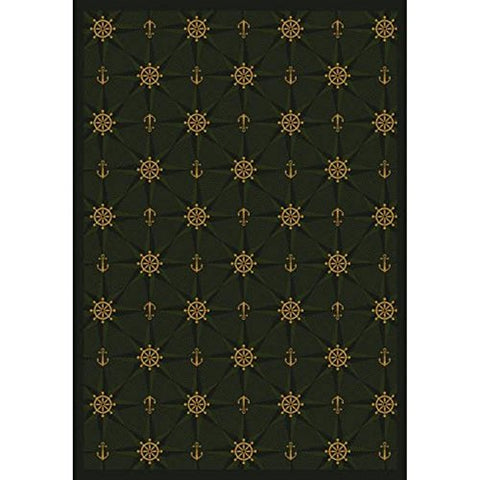 Joy Carpets Kaleidoscope Mariners Tale Whimsical Area Rugs, 92-Inch by 129-Inch by 0.36-Inch, Emerald