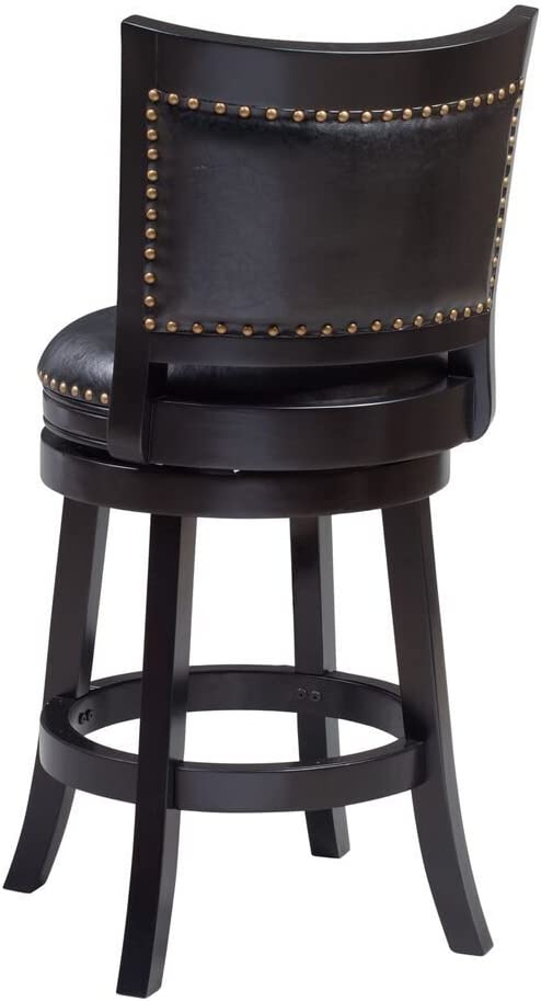 Boraam Bristol Counter Height Swivel Stool, 24-Inch, Black