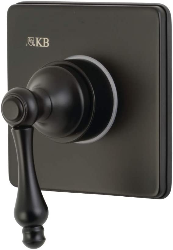 Kingston Brass KS3040AL Three-Way Diverter Valve with Trim Kit, Matte Black