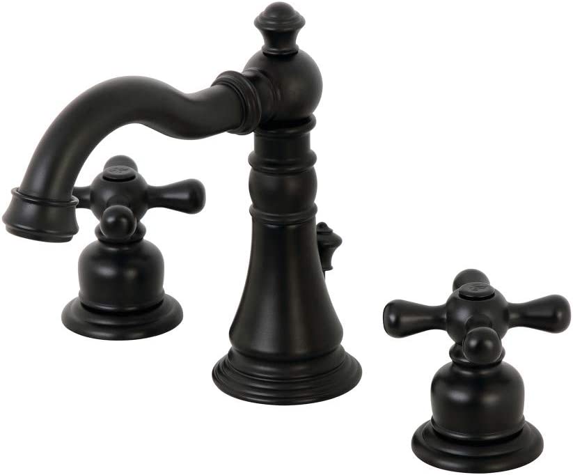 Kingston Brass FSC1970AX American Classic Widespread Bathroom Faucet, Matte Black